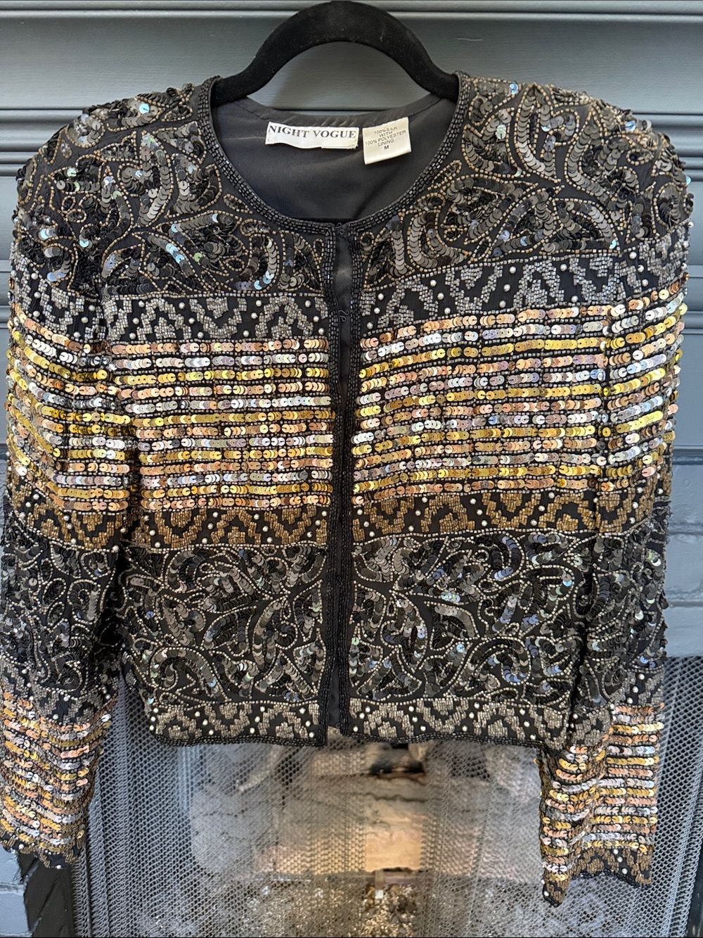 Vintage night Vogue beaded jacket